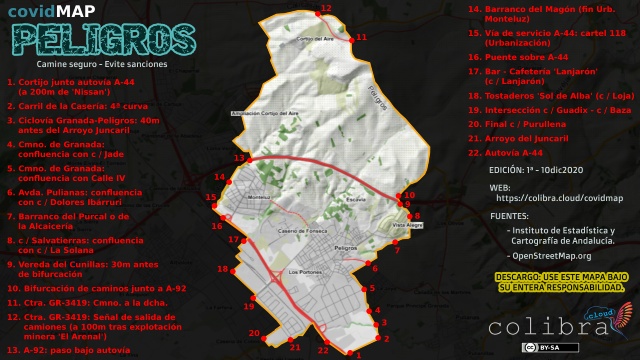 CovidMap de Peligros (Granada).